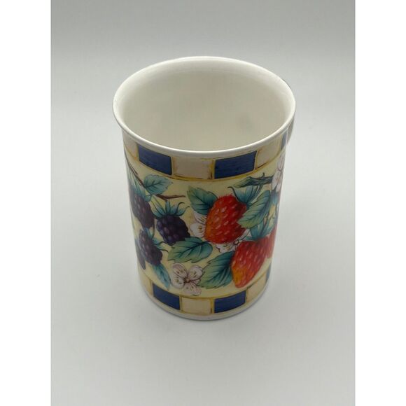 Elegance Fine Bone China Fruit Floral Mug England 1996 Vintage Country Kitchen - Picture 6 of 6